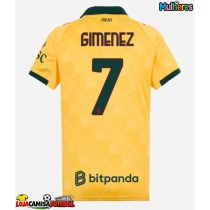 Camisa de Futebol AC Milan Santiago Gimenez #7 Equipamento Alternativo Mulheres 2025-26 Manga Curta